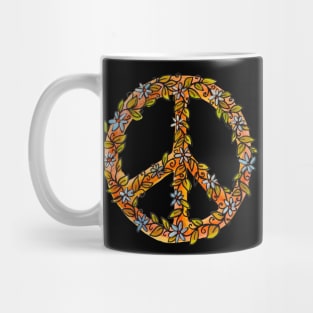 Flower Power Peace Sign Mug